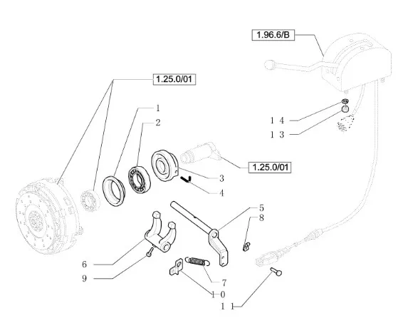 47131844 - Гибкий тросик управл